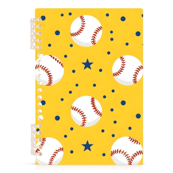 joogoo Spiral Journal Notebook Baseball and Stars College Ruled Notebooks 8.3" x 5.7" 1 PC