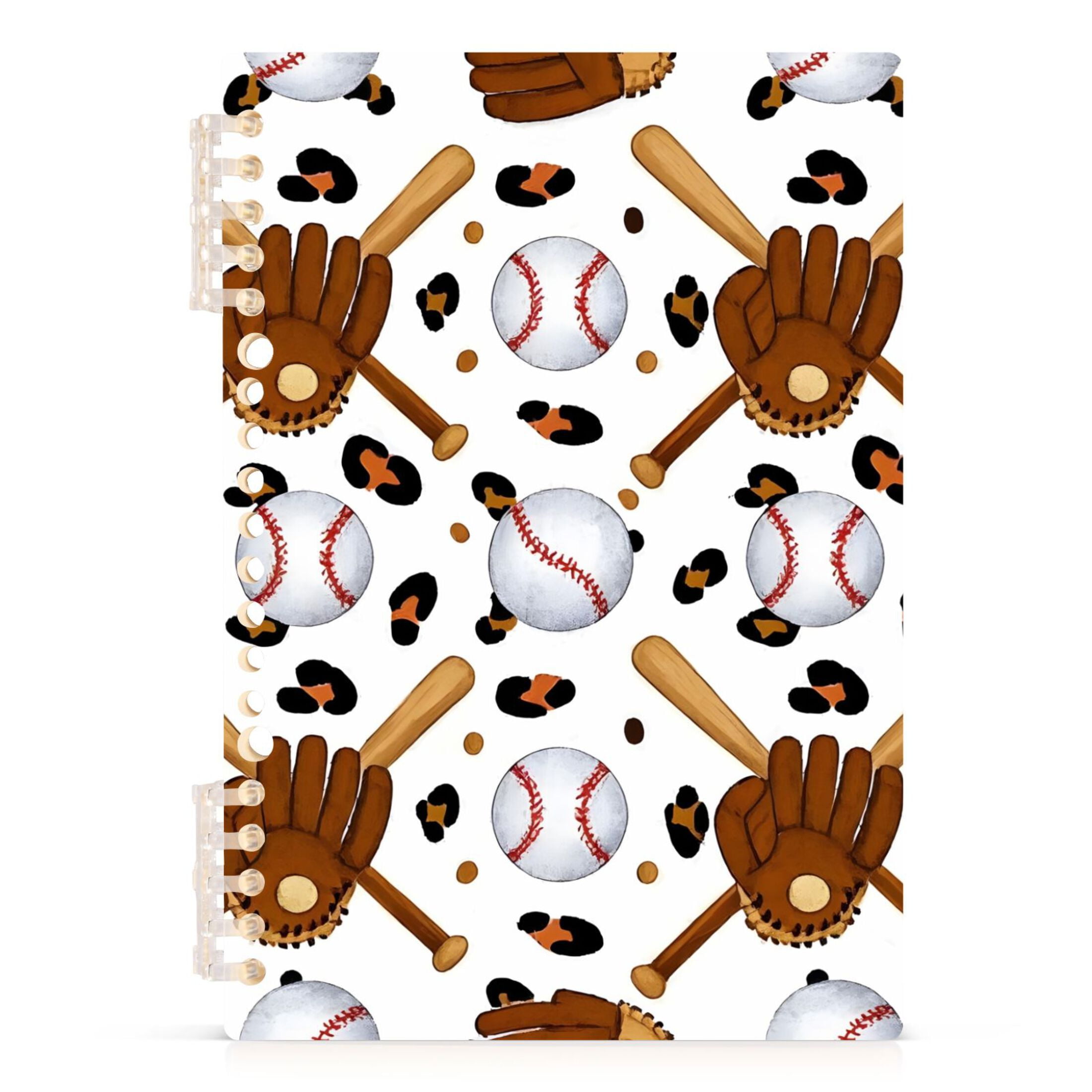 joogoo Spiral Journal Notebook Baseballs Leopards College Ruled ...