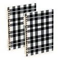 thumbnail image 1 of joogoo Spiral Journal Notebook Black Checkered Pattern College Ruled Notebooks 8.3" x 5.7" 2 PCs, 1 of 8