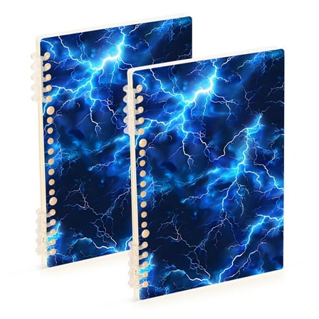 joogoo Spiral Journal Notebook Blue Lightning College Ruled Notebooks 8.3" x 5.7" 2 PCs