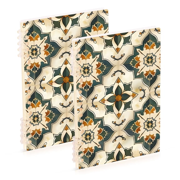 joogoo Spiral Journal Notebook Bohomia Art Print College Ruled Notebooks 8.3" x 5.7" 2 PCs