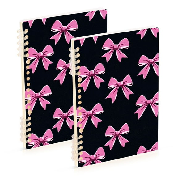 joogoo Spiral Journal Notebook Bow-a1 College Ruled Notebooks 8.3" x 5.7" 2 PCs
