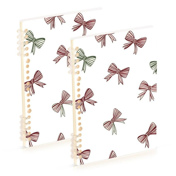 joogoo Spiral Journal Notebook Bow-a1 College Ruled Notebooks 8.3" x 5.7" 2 PCs