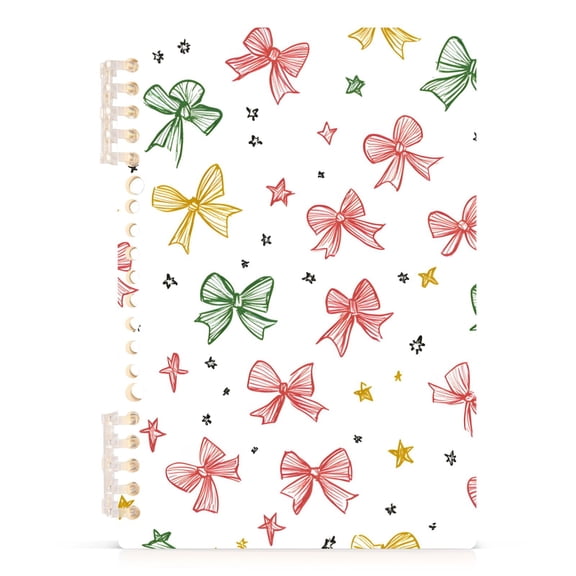 joogoo Spiral Journal Notebook Bows Stars College Ruled Notebooks 8.3" x 5.7" 1 PC