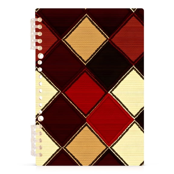 joogoo Spiral Journal Notebook Brown Checkered Plaid Pattern College Ruled Notebooks 8.3" x 5.7" 1 PC