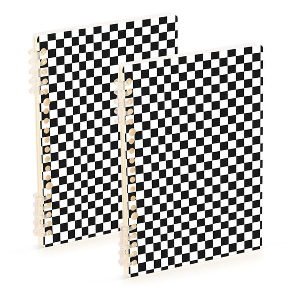 joogoo Spiral Journal Notebook Buffalo Checkered College Ruled Notebooks 8.3" x 5.7" 2 PCs