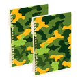 thumbnail image 1 of joogoo Spiral Journal Notebook Camouflage Green-a2 College Ruled Notebooks 8.3" x 5.7" 2 PCs, 1 of 8