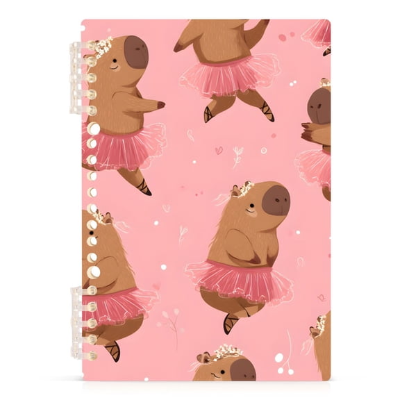joogoo Spiral Journal Notebook Capybara Dancing College Ruled Notebooks 8.3" x 5.7" 1 PC