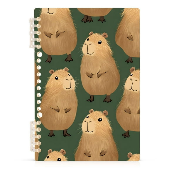 joogoo Spiral Journal Notebook Capybara Pattern College Ruled Notebooks 8.3" x 5.7" 1 PC
