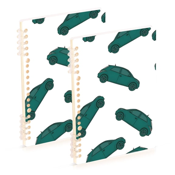 joogoo Spiral Journal Notebook Car Vehicles College Ruled Notebooks 8.3" x 5.7" 2 PCs