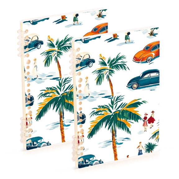 joogoo Spiral Journal Notebook Cars Tree College Ruled Notebooks 8.3" x 5.7" 2 PCs