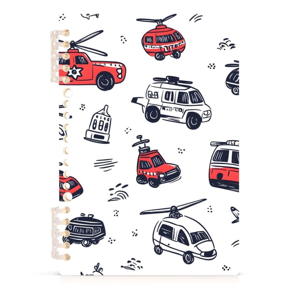 joogoo Spiral Journal Notebook Cartoon Car College Ruled Notebooks 8.3" x 5.7" 1 PC
