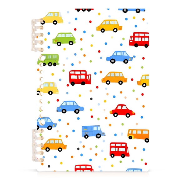 joogoo Spiral Journal Notebook Cartoon Cars Vehicle College Ruled Notebooks 8.3" x 5.7" 1 PC