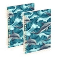 thumbnail image 1 of joogoo Spiral Journal Notebook Cartoon Dolphins-z1 College Ruled Notebooks 8.3" x 5.7" 2 PCs, 1 of 8