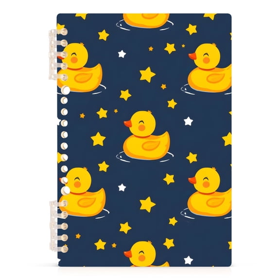 joogoo Spiral Journal Notebook Cartoon Duck Stars College Ruled Notebooks 8.3" x 5.7" 1 PC