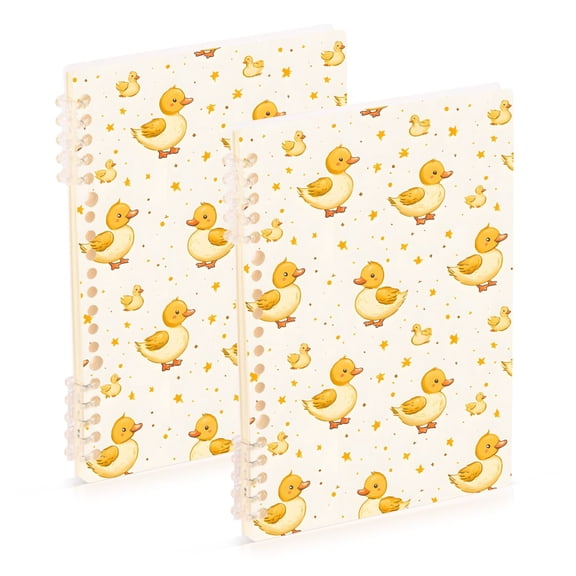 joogoo Spiral Journal Notebook Cartoon Ducks Cute College Ruled Notebooks 8.3" x 5.7" 2 PCs