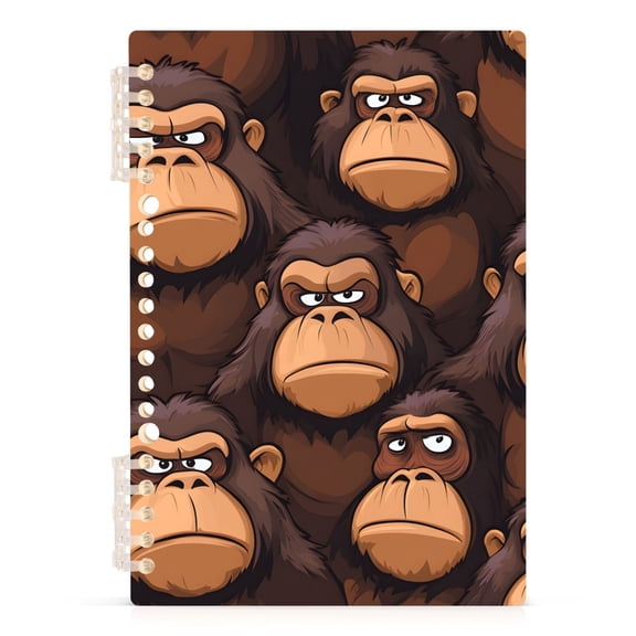 joogoo Spiral Journal Notebook Cartoon Gorillas-a1 College Ruled Notebooks 8.3" x 5.7" 1 PC