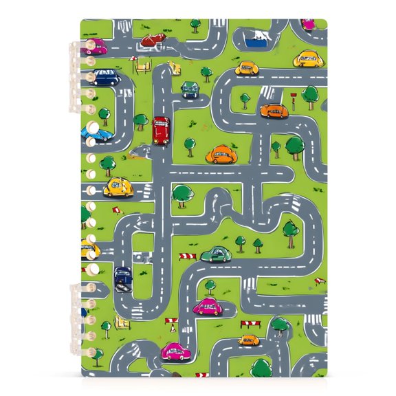 joogoo Spiral Journal Notebook Cartoon Truck Excavators-1 College Ruled Notebooks 8.3" x 5.7" 1 PC