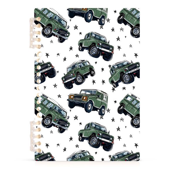 joogoo Spiral Journal Notebook Cartoon Trucks Vehicle-t6 College Ruled Notebooks 8.3" x 5.7" 1 PC