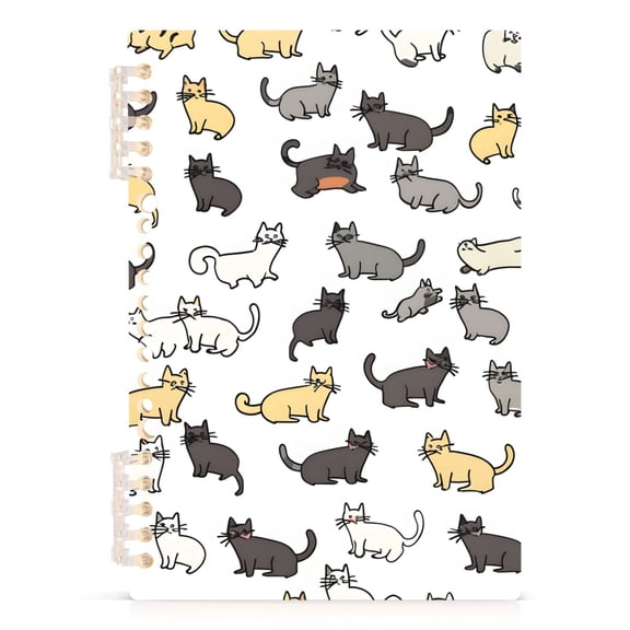 joogoo Spiral Journal Notebook Cat Pattern College Ruled Notebooks 8.3" x 5.7" 1 PC