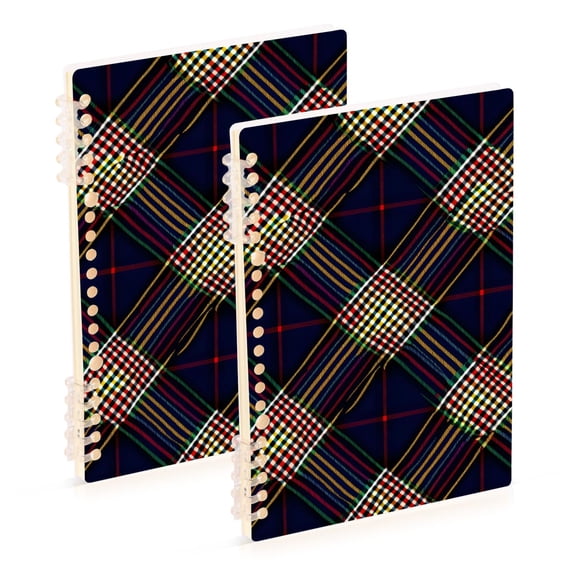 joogoo Spiral Journal Notebook Checkered Grid-b1 College Ruled Notebooks 8.3" x 5.7" 2 PCs