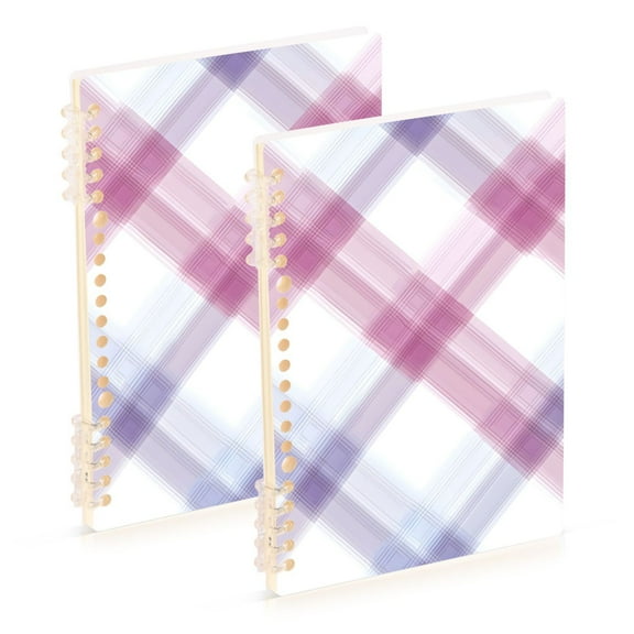 joogoo Spiral Journal Notebook Checkered Grid-c3 College Ruled Notebooks 8.3" x 5.7" 2 PCs
