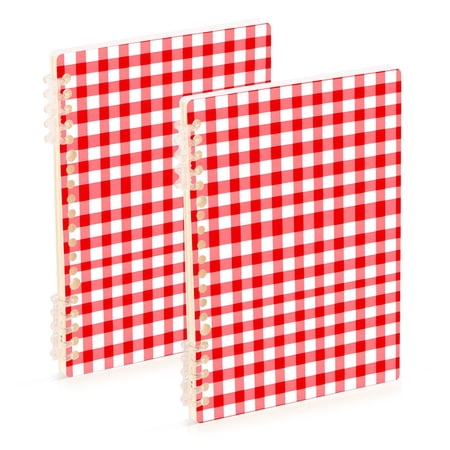 joogoo Spiral Journal Notebook Checkered Grid-d3 College Ruled Notebooks 8.3" x 5.7" 2 PCs