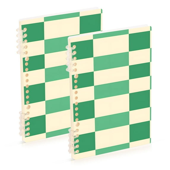 joogoo Spiral Journal Notebook Checkered Grid-t3 College Ruled Notebooks 8.3" x 5.7" 2 PCs