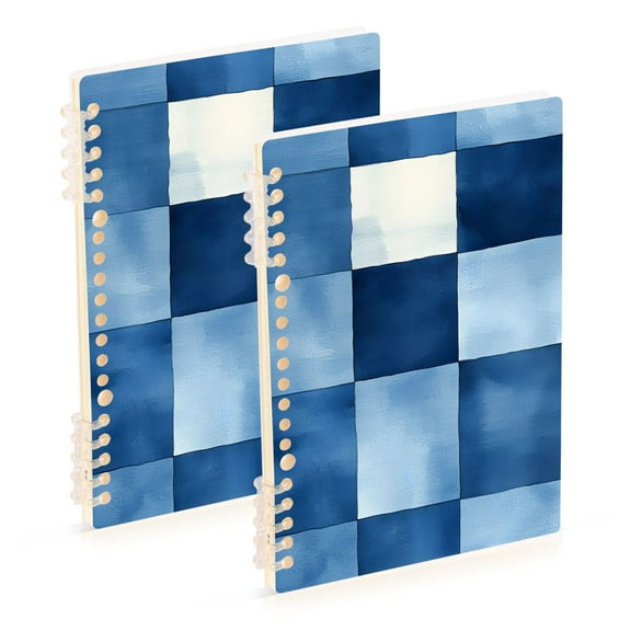 joogoo Spiral Journal Notebook Checkered Grid-z1 College Ruled Notebooks 8.3" x 5.7" 2 PCs