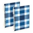 thumbnail image 1 of joogoo Spiral Journal Notebook Checkered Pattern College Ruled Notebooks 8.3" x 5.7" 2 PCs, 1 of 8
