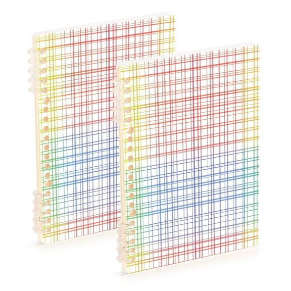 joogoo Spiral Journal Notebook Checkered Plaid College Ruled Notebooks 8.3" x 5.7" 2 PCs