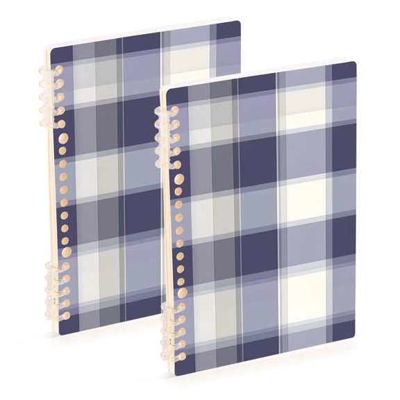 joogoo Spiral Journal Notebook Checkered Plaid-a3 College Ruled Notebooks 8.3" x 5.7" 2 PCs