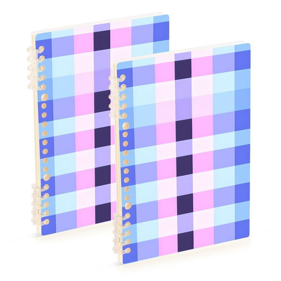 joogoo Spiral Journal Notebook Checkered Plaid-a5 College Ruled Notebooks 8.3" x 5.7" 2 PCs