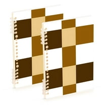 joogoo Spiral Journal Notebook Checkered Plaid-a8 College Ruled Notebooks 8.3" x 5.7" 2 PCs