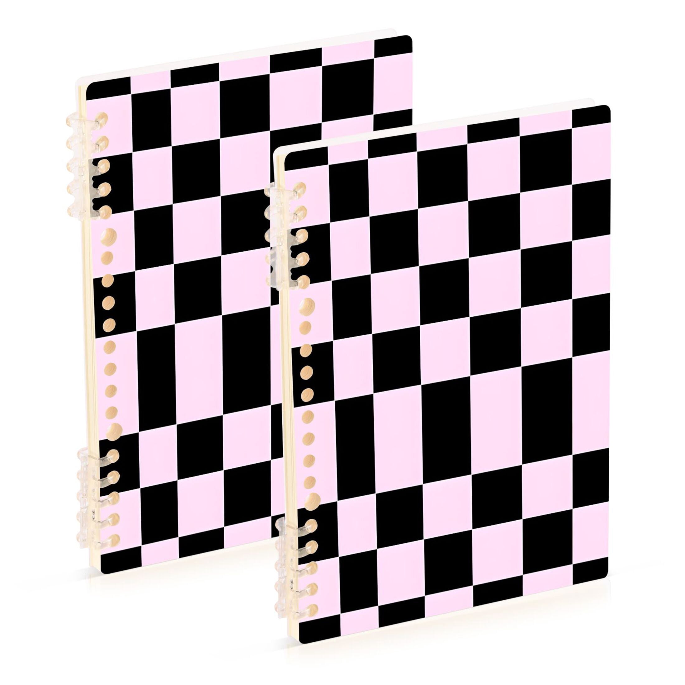 joogoo Spiral Journal Notebook Checkered Print College Ruled Notebooks ...