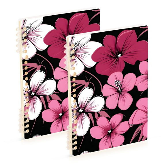 joogoo Spiral Journal Notebook Cherry Flower-a2 College Ruled Notebooks 8.3" x 5.7" 2 PCs