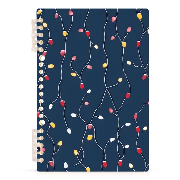joogoo Spiral Journal Notebook Christmas Lights College Ruled Notebooks 8.3" x 5.7" 1 PC