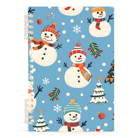joogoo Spiral Journal Notebook Christmas Snowman Trees College Ruled Notebooks 8.3" x 5.7" 1 PC