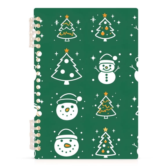joogoo Spiral Journal Notebook Christmas Snowmans Tree College Ruled Notebooks 8.3" x 5.7" 1 PC