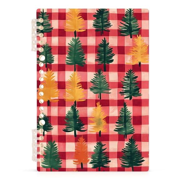 joogoo Spiral Journal Notebook Christmas Tree Checkered College Ruled Notebooks 8.3" x 5.7" 1 PC