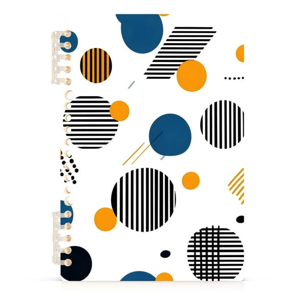 joogoo Spiral Journal Notebook Circle Dots Geometric College Ruled Notebooks 8.3" x 5.7" 1 PC