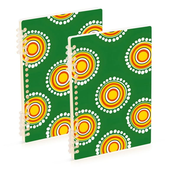 joogoo Spiral Journal Notebook Circle with Dots College Ruled Notebooks 8.3" x 5.7" 2 PCs