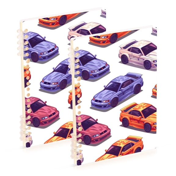 joogoo Spiral Journal Notebook Cool Cars College Ruled Notebooks 8.3" x 5.7" 2 PCs
