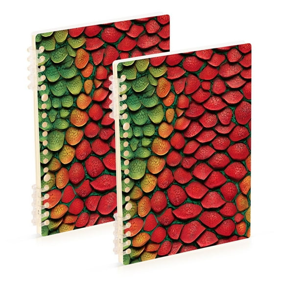 joogoo Spiral Journal Notebook Cool Crocodile Skin College Ruled Notebooks 8.3" x 5.7" 2 PCs