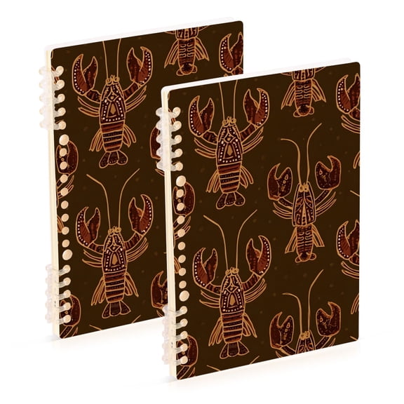 joogoo Spiral Journal Notebook Cool Lobster College Ruled Notebooks 8.3" x 5.7" 2 PCs