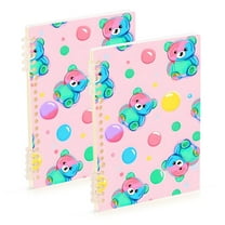 joogoo Spiral Journal Notebook Cute Bears Bubbles College Ruled Notebooks 8.3" x 5.7" 2 PCs