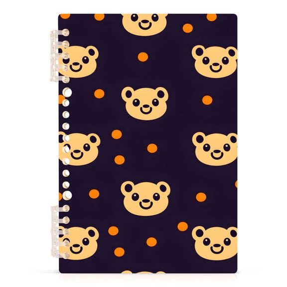 joogoo Spiral Journal Notebook Cute Bears Dots College Ruled Notebooks 8.3" x 5.7" 1 PC