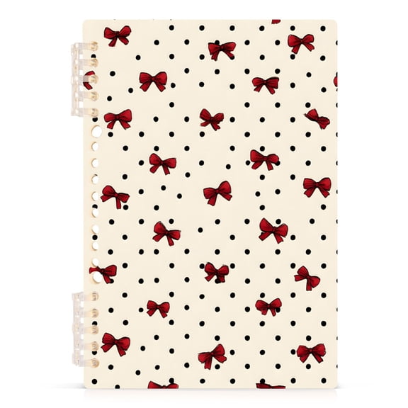 joogoo Spiral Journal Notebook Cute Bow Polka Dots College Ruled Notebooks 8.3" x 5.7" 1 PC