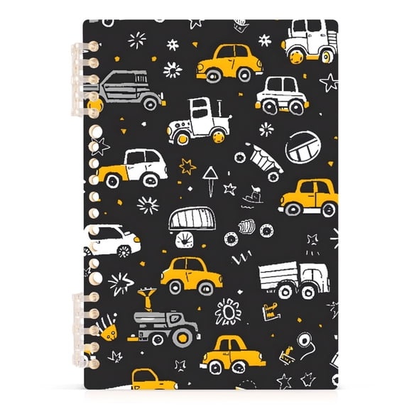 joogoo Spiral Journal Notebook Cute Cars Trucks College Ruled Notebooks 8.3" x 5.7" 1 PC