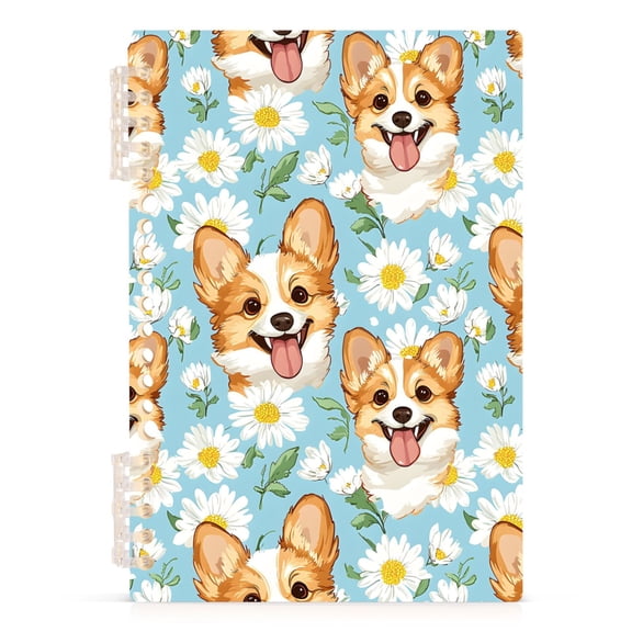 joogoo Spiral Journal Notebook Cute Daisy Dogs College Ruled Notebooks 8.3" x 5.7" 1 PC